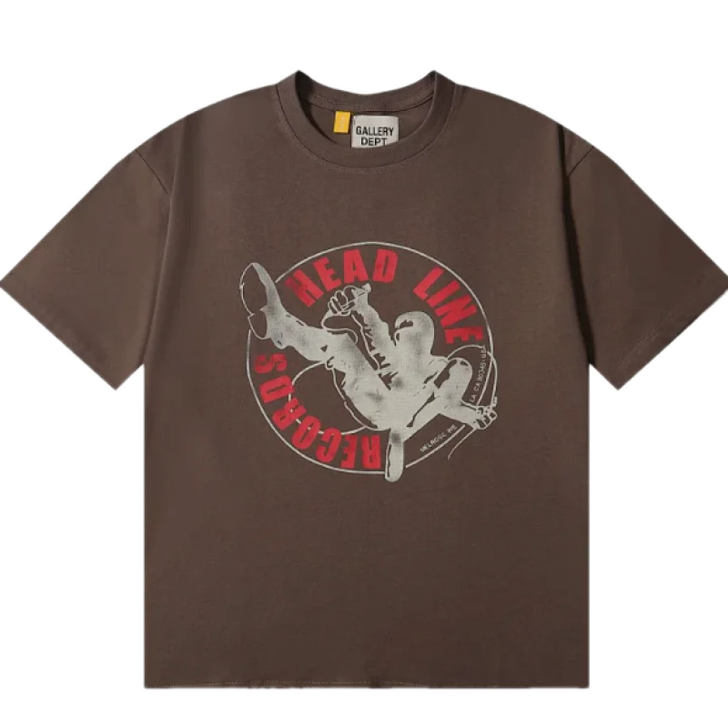Gallery Dept Head Line Records Tee Brown